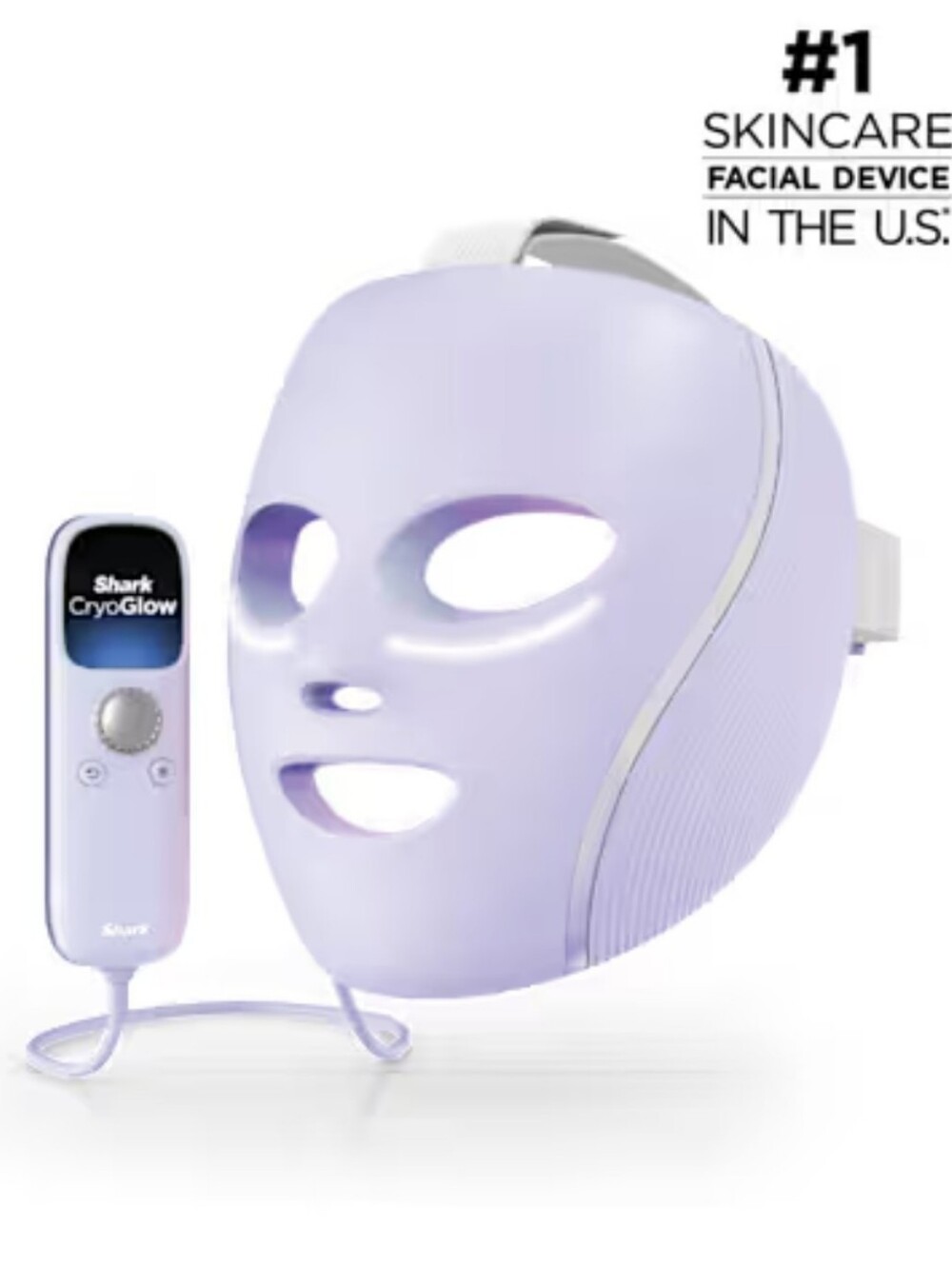 SharkNinja SEALED! NIB! CryoGlow LED Face Mask in Lilac Chill #FW312PL. R2S!
